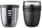 Mepal | Fruit Pack Ellipse | Fruitpot und Lunchpot | Ideal für Obst und Gemüse unterwegs | Obstbox mit Gabel & Sieb | Meal Prep Box mit Deckel | Nordic Black
