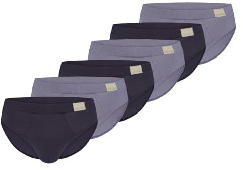 Sloggi - Men GO Natural - Slip/Unterhose - 6er Pack (XXL Grau/Dunkelblau)
