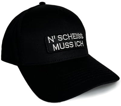 No Face No Name Basecap N Scheiss muss ich in schwarz I Unisex frei einstellbar I bestickter Patch I Snapback Cap Kappe Mütze