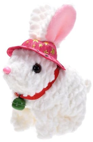 Asudaro Plüsch Elektrisches Kaninchen, 19cm x 8cm x 17cm Interaktive Plüschtiere Plüsch Elektrisches Kaninchen Osterhase Plüschtier Interaktives Kaninchen Spielzeug