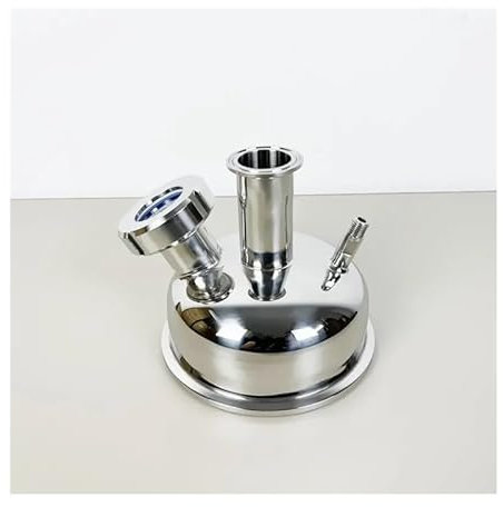 3A 6 Flange167mm Tri-clamp Extraction Flat Cover/Cap With 1.5 Ferrule+1.5 Sight Glass+1/4 NPT For Extractive