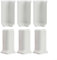 Lot de 6 blocs d'angle pour plinthe, 3 connecteurs intérieurs + 3 coins extérieurs, pour plinthes de 8 cm de hauteur, pour garniture murale de maison (M, blanc)