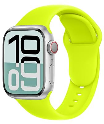 SRena SBC1A for Cinturino Apple Watch 38 40 41 42 44 45 46 mm,Ultra e Ultra 2,SE,Serie 7/8/9/10 - Compatibile con Tutti i Modelli,Giallo Fluorescente