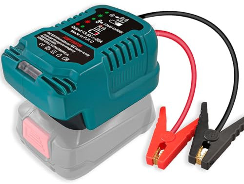 TPDL Starthilfe Powerbank für Bosch Home& Garden Akku Pack PBA, Batterie Jump Starter mit Starthilfekabel kompatibel mit Bosch 18V PBA Akku auf für 12V Fahrzeuge