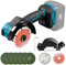 Cordless Angle Grinder Compatible with Makita 18V, 500W 4 Brushless Mini Battery Angle Grinder with 9 Pcs Saw Blades, 3 Speed for Cutting Grinding (No Battery) (with Base Plate)