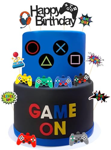 Yamobi 11 teiliges Videospiel Cupcake Toppers, Gaming Tortendeko Geburtstag für Baby Dusche Jungen Geburtstag Party Kuchen Dekoration