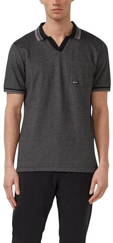 s.Oliver Piqué-Poloshirt in Bi-Color-Optik mit Brusttasche
