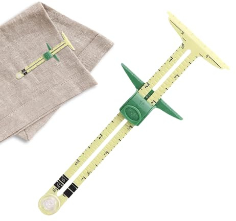 Righello da cucito – Calibro scorrevole | Strumento per orlo, calibro a T per maglieria e cucito, accessorio multifunzionale per principianti e professionisti