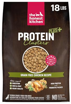 The Honest Kitchen Protein Plus+ Clusters Grain Free Chicken Dry Dog Food, 18 lb Bag