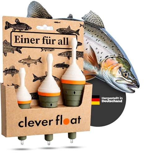 Clever Float Angelposen Set ohne Blei – Posen mit AirControl-System | Schwimmer Angeln mit verstellbarem Anbisswiderstand | Posen Angeln für Forelle, Hecht & Karpfen