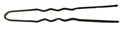 Efalock Professional Haarnadel Mademoiselle gewellt, 65 mm, Acryl, braun, 50 Stück