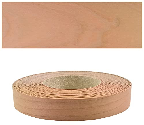 Mprofi MT® Kantenumleimer Kirschbaum | 22 mm x 10 m | Echtholz Furnier Kantenband | Bügelkantenumleimer für Regale und Möbelplatten | Kantenumleimer mit Schmelzkleber | Bügelkante für Möbel – TR/22/10