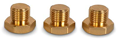 PrecisionGeek M10 X 1.00 Gewinde Messing Hex Blindstopfen Verschlussstopfen 3 Stück