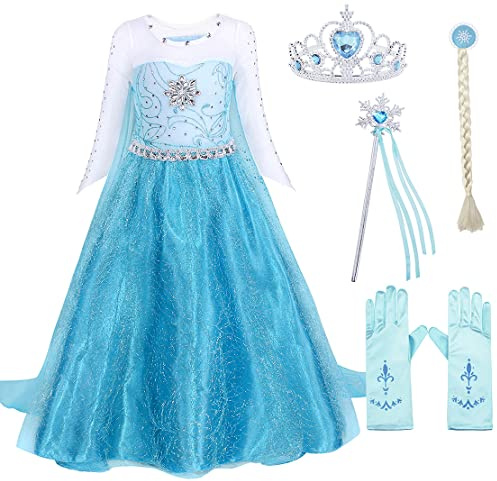 Princess Costumes for Girls Party Dress up Costume Kids Fancy Dress 1-10Y | World Book Day Cosplay Themed Party Dressing up Halloween Costumes Dresses Birthday Gift Clothes