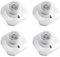 E27 Screw Light Bulb Socket Holder, ES Lamp Holder Base, Edison Screw E27 Wall Socket, AC 220-250V, Ceiling Light Fitting, White, 4pcs