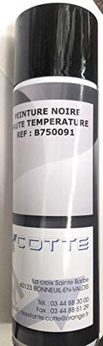 PEINTURE NOIR MAT HAUTE TEMPERATURE 500 ml BARBECUE POELE CHEMINEE jusqu’à 500 degrés