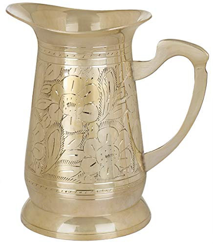 Exotic India Designer Water Jug - Brass