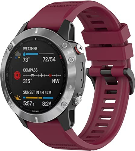 Shieranlee Fenix 7 Armband,22mm Breite Silikon Quick-Fit Uhrenarmband für Garmin Fenix 5/Fenix 5 Plus/Forerunner 935/Fenix 6/Fenix 6 Pro/Fenix 7/Fenix 7 Solar/Fenix 7 Sapphire Solar