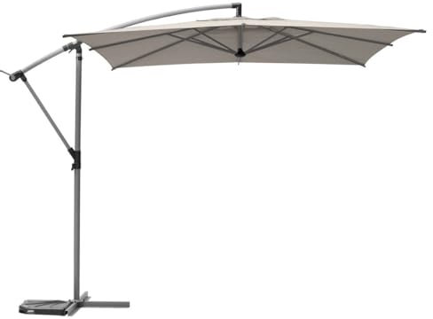 Hespéride - Parasol déporté carré Manoa Taupe