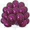 Lila rote Ballons Set, 30 Stück Burgund Ballon 10 Zoll Deep Purple Double Stuff Thick Latex Retro weinrote Ballons mit Band für Frauen Geburtstag Party Hochzeit Graduierung Jahrestag Dekorationen