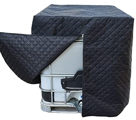 Rouzin IBC Tank Abdeckung Wintefest 1000L, IBC Tank Schutzhülle Frostschutz,120x100x116 cm, Abdeckung mit Reißverschluss für 1000l Wassertank
