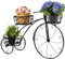 RELAX4LIFE Porta Piante da interno, Supporto per Piante a 3 Livelli con Design Bicicletta, Portafiori Decorative per Balcone, Giardino, Cortile (Modello 11)