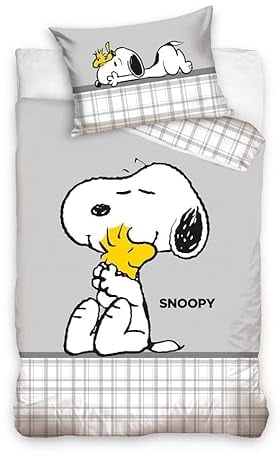 Carbotex Snoopy Peanuts Babybettwäsche 100x135 cm