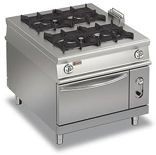 Fourneau à Gaz sur Four - 4 feux vifs - 42,4 kW - Baron