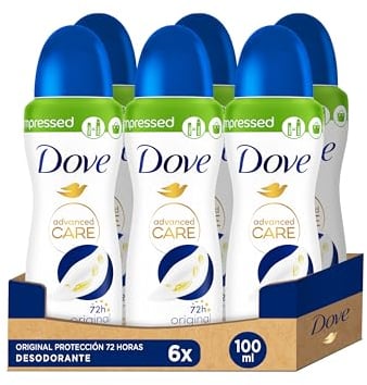Dove Advanced Care Anti Transpirant Deo-Spray Original Compressed schützt 72 Stunden vor Körpergeruch und Achselnässe mit Skin Hydration Technology 100 ml