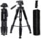 ZOMEi 188 cm Tripod Heavy Duty Tall Tripod Stand, Professional Travel Video Tripod Compatible with DSLR Cameras, Mobile Phones, Projector, Binoculars, Spotting Scope (Black)