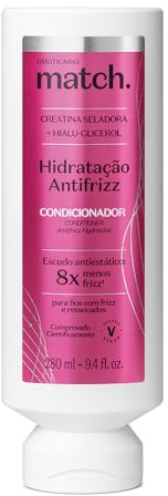 O Boticário Match Anti-Frizz Feuchtigkeitspflege, versiegelt die Nagelhaut und kontrolliert veganes Haar, 280 ml