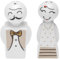 GRUSS & CO Salz- und Pfefferstreuer Hochzeit | Figürliches Set Mann und Frau, Porzellan, Höhe je 8 cm | Geschenk für Paare, Hochzeit | 48623