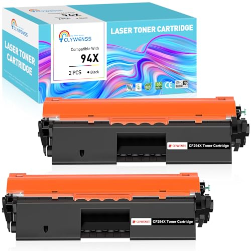 Clywenss CF294X 94X Toner Set Kompatibel mit HP 94A CF294A Schwarz Tonerkartuschen für Laserjet Pro M118dw MFP M148dw M148fdw M149fdw M118 M148 M149 Toner (2er-Pack, 2800 Seiten pro Toner)