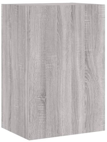 vidaXL TV Wandschrank, TV Schrank mit viel Stauraum, Wandmontage Fernsehschrank Regal, Hängeschrank TV Möbel, Modern, Grau Sonoma Holzwerkstoff