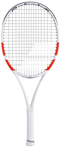 Babolat - Tennisschläger Modell Pure Strike, Griff 00, Weiß/Rot/Schwarz, Jugendliche 140-150 cm, Präzision Stabilität, Hybridrahmen, Ausgewogene Kraft und Kontrolle, Übergang zu Erwachsenenschlägern