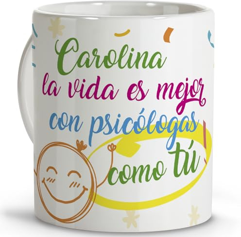 LolaPix Regalo compañera de trabajo. Tazas originales para regalar. Regalos psicologos. Tazas personalizadas. Taza cerámica 330 ml.