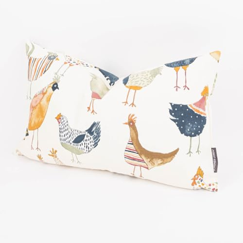 SCHÖNER LEBEN. Kissenhülle Harriet Vintage Hühner in div. Größen, Größe:30x50cm (HxB)