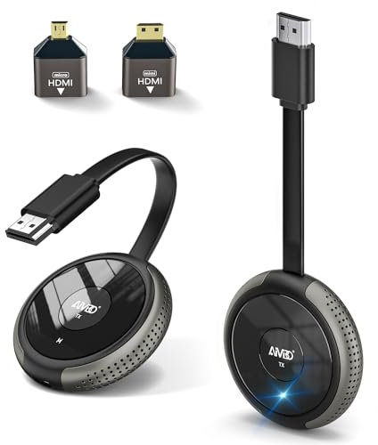 HDMI sans Fil 4k, Emetteur Recepteur HDMI sans Fil 5.8G, 165FT/50M Transmetteur HDMI sans Fil Pas de Retard Streaming Vidéo et Audio pour TV Box/Laptop/Caméra vers TV/Projecteur/Monitor 