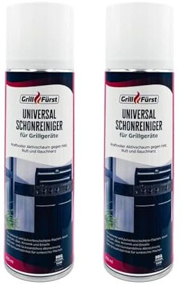 Grillfürst Universal Schon-Reiniger, 2 x 300 ml - Aktiv-Schaumreiniger für Grillgeräte