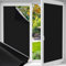 Funfox Fensterfolie Schwarz Verdunkelungsfolie Blickdicht Fenster Sonnenschutz Milchglasfolie Selbstklebend Anti-UV Statische Folie Milchglas für Badzimmer Schwarz 44 x 400cm