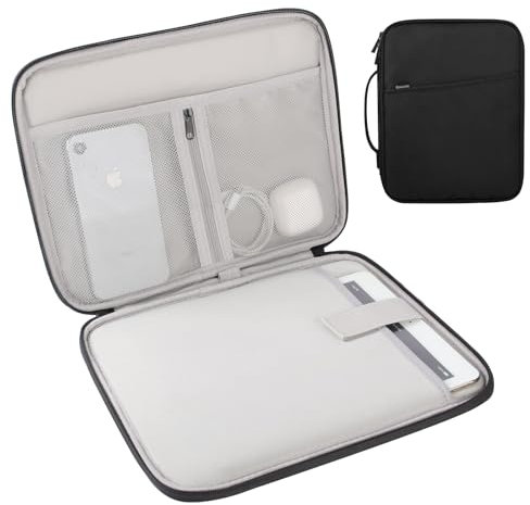 Arvok 9-11 Inch Tablet Sleeve Bag for New 11 iPad Pro M4/iPad Air M2 2024, iPad 10.9 (10th Gen), iPad Pro 11 4/3/2, iPad Air 5/4/3 10.9/10.5, Water-Resistant Tablet Carrying Case, Black