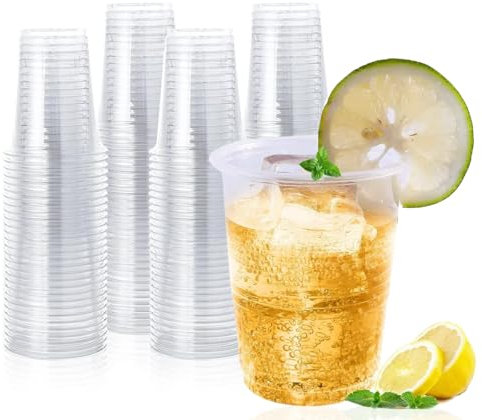 UR CHOICE Clear Plastic Cups- 500 Pack | BPA-Free, Durable, Stackable Drink Cups for Parties, Events, Travel & Everyday Use | Eco-Friendly & Washable Disposable Alternative (7oz, 180ML)