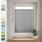 Sonello Plissee Klemmfix ohne Bohren 95cm x 120cm Anthrazit/Dunkelgrau Faltrollo Plisseerollo Jalousie für Tür & Fenster Blickdicht Sichtschutz Sonnenschutz Fertifplissee Rollo