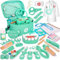KIMIGO Arztkoffer Kinder Holz,Holz Doktorkoffer Kinder,Doktorkoffer Kinders Mit Echtem Stethoskop,Doktorkoffer mit Stethoskop, Thermometer, Spritze, Arzttasche und Arztkittel
