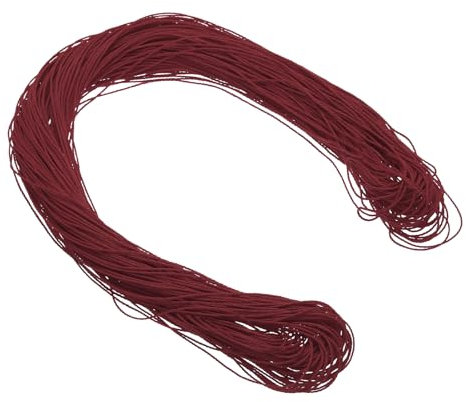sourcing map 1mm Waxed Cord 109 Yard Waxed Polyester Cord Wine Red Wax String for Bracelet Making Necklaces Beading Jewelry Making and DIY Crafts