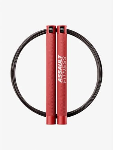 RPM Session4 - Assault Fitness (Chili Pepper) – Premium-Springseil für Profis – Aluminiumgriffe, Verstellbare Länge, Schnellrotation für Double Unders