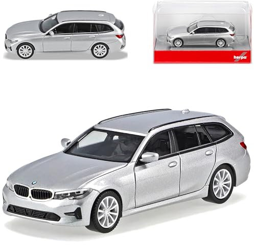 B*M*W 3er G21 Touring Kombi Glacier Silber Ab 2019 H0 1/87 Herpa Modell Auto