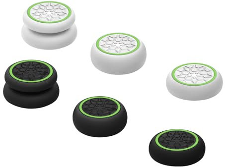 AMOACCESSORIES Lot de 3 paires de capuchons de manette de jeu CQC FPS, compatibles avec PS5, PS4, Xbox Series X/S, Xbox One, Switch Pro, 3 paires (6 pièces) - Vert diamant