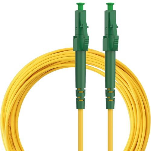 1M cavo in fibra ottica LC APC a LC APC, cavo patch in fibra ottica singlemode simplex 9/125μm FTTH cavo in fibra ottica LSZH, giallo, 1 metro