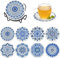 Lot de 8 dessous de verre de peinture diamant - Motif fleurs - Peinture diamant - Pour adultes - Dessous de verre - Kit créatif pour adultes - Dessous de verre de peinture diamant